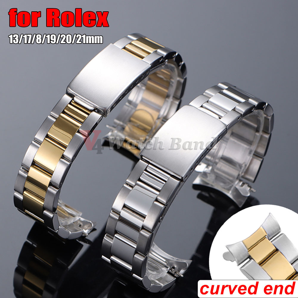 Jewelry Rolex Watches - Bracelet en métal à extrémité incurvée