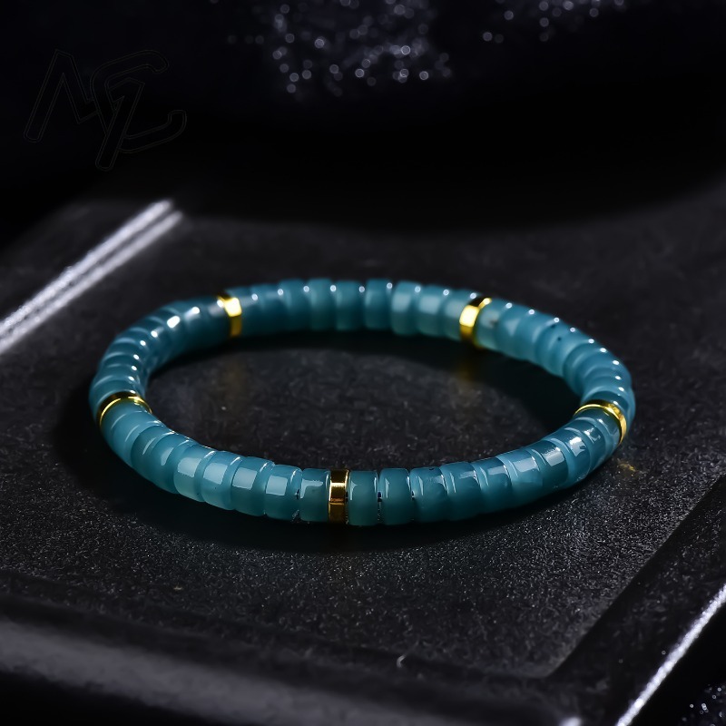 Charm Bracelet Beads - Bracelet de perles d'abacus en jadéite