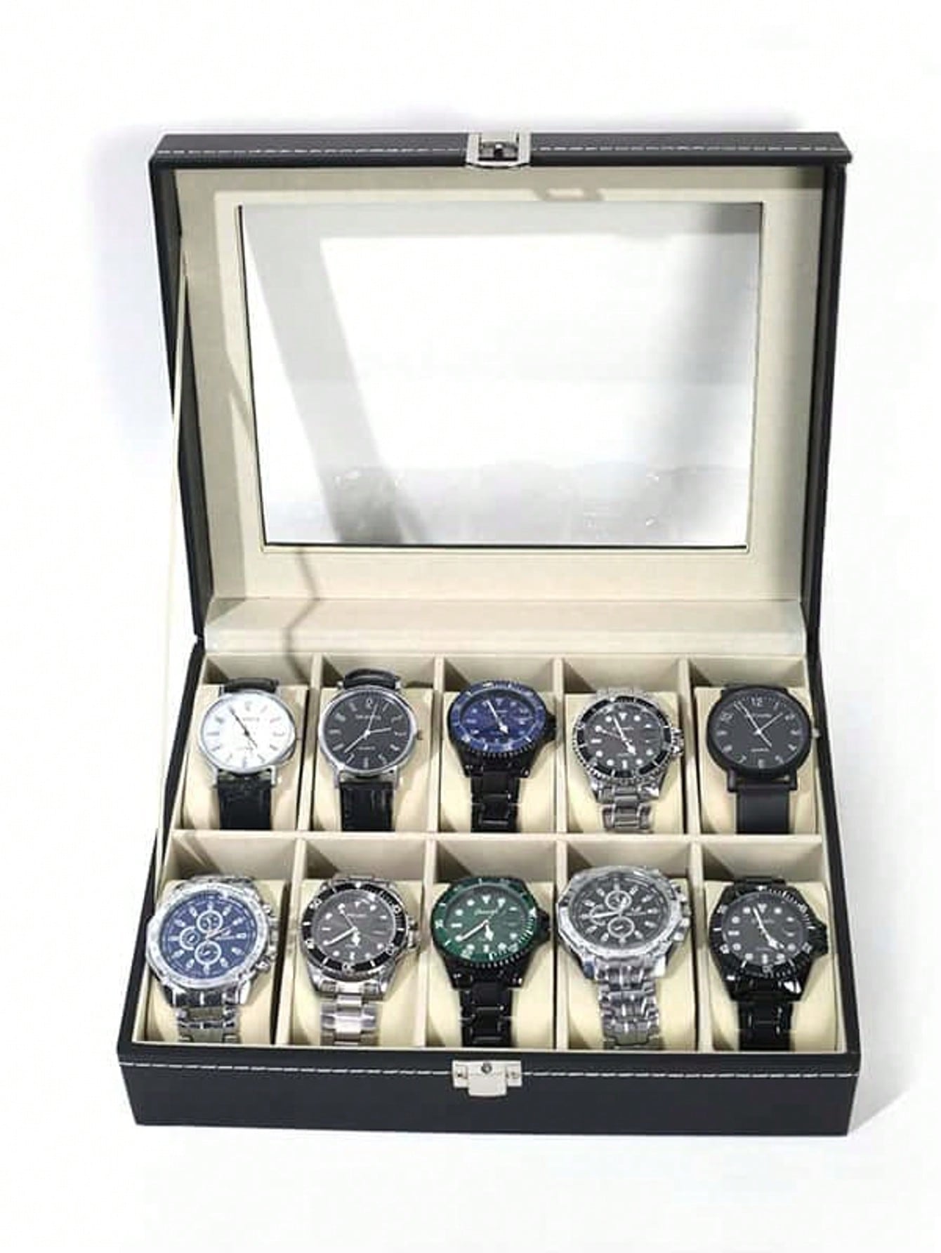 Boîte à montres en cuir avec s - Jewelry And Watches Box avis et prix