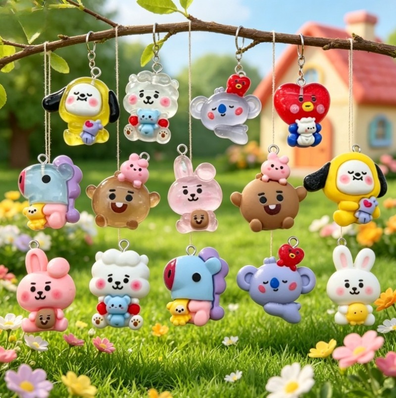 Breloques en résine BT21, 7 pi - Charm Bracelet Beads avis et prix