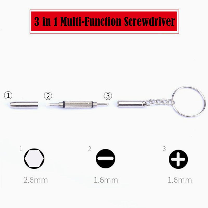 Tournevis 3 en 1 pour lunettes - Watch Repair Tool Kit avis et prix