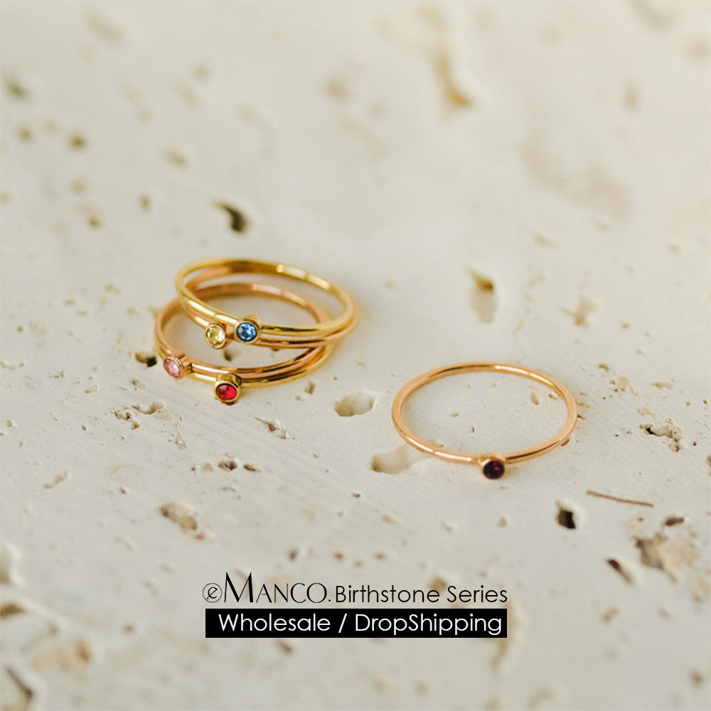 Bague EMANCO 12 couleurs pierr - Birthstone Ring Set avis et prix